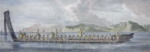 PARKINSON Sydney 1745-1771,A War Canoe of New Zealand with a view of Gable,International Art Centre 2011-07-14