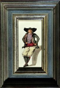 PARMENTIER Félix Marie 1821,Stehender Edelmann mit breitem Hut,Allgauer DE 2011-04-14