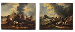PARMIGIANI Ciriaco 1641-1704,Two battle scenes,Palais Dorotheum AT 2022-12-19