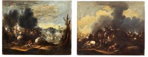 PARMIGIANI Ciriaco 1641-1704,Two battle scenes,Palais Dorotheum AT 2022-12-19