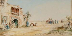 PARRINI EZIO,A Middle Eastern desert scene with building to the,Mallams GB 2009-11-12