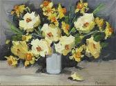 PARRISH Christine,Lemon Roses & Daffodils,Lawson-Menzies AU 2007-08-31