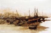 PARRISH DAN,````Boats at harbour``,Biddle and Webb GB 2013-01-11