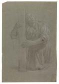 PARROCEL Etienne, le Romain 1696-1776,The Kneeling Mary Magdalen Embracing the Cros,Swann Galleries 2002-01-31