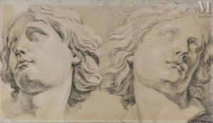 PARROCEL Etienne, le Romain 1696-1776,Une paire d\’études de têtes d\’après un pl,Millon & Associés 2024-03-21