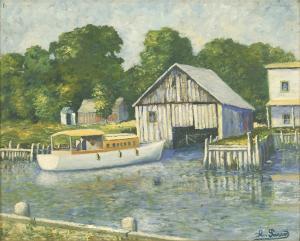 PARROT August 1900-1900,Freeport Creek, depicting a Long Island scene with,Eldred's US 2007-11-16