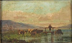 PARRY J,LANDSCAPES WITH FIGURES AND CATTLE,1871,Sworders GB 2009-05-19