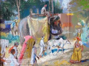 PARRY LEIGH,India on the move, elephants and figures in landsc,Golding Young & Co. 2021-04-15