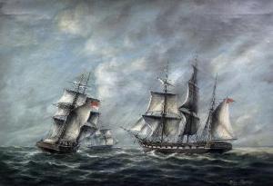 PARSONS Allan,Marine scene with an English 22-gunned ship and tw,Canterbury Auction GB 2012-12-11