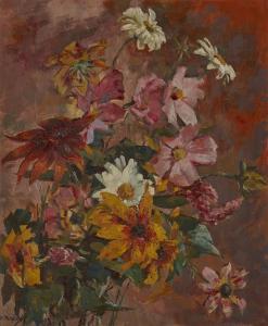 PARSONS Dorothy 1915-2010,Bouquet of flowers,1970,Rosebery's GB 2023-06-06