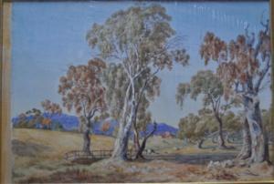 PARSONS Elizabeth,Australian landscape with a distant farm,1874,Andrew Smith and Son 2016-10-25
