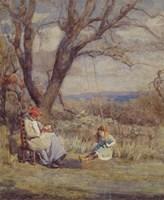 PARSONS J.V.R,A mother and child enjoying a spring day,Woolley & Wallis GB 2017-03-15