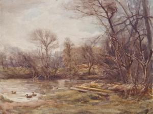 PARSONS J.V.R,Wooded landscape with ducks on river,Bloomsbury London GB 2012-02-16