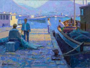 PARSONS Mike 1941-2017,Quayside Conversations,5th Avenue Auctioneers ZA 2023-11-26