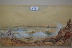 PARSONS Norman 1874-1892,Coastal scene,Lawrences of Bletchingley GB 2016-06-07