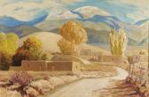 PARSONS Sheldon 1866-1943,Adobe Village Scene with Mountains,Altermann Gallery US 2018-01-18