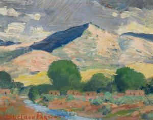 PARSONS Sheldon 1866-1943,Mountains and Adobes,Scottsdale Art Auction US 2024-04-12
