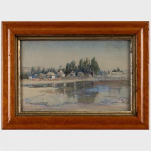PARTINGTON Richard Langtry 1868-1929,Lake Scene, Oakland; and Farm Field, Oakl,1890,Stair Galleries 2024-01-25