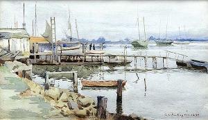 PARTINGTON Richard Langtry 1868-1929,Oakland Creek,1890,Clars Auction Gallery US 2014-06-15