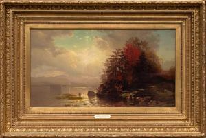 PARTON Arthur B 1842-1914,Sunset on the Hudson,1874,Cottone US 2023-09-29