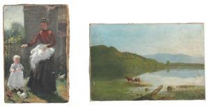 PARTON Ernest 1845-1933,Hudson Valley Landscape,1862,Nye & Company US 2023-01-27