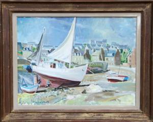 PARTRIDGE KLOTS Trafford 1913-1976,Boats on the shore in Brittany,1960,Ro Gallery US 2023-07-27