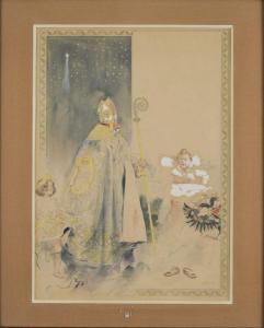 PARYS Alphonse,L'apparition de Saint-Nicolas le Merveilleux dans ,1905,Eric Caudron 2023-03-31