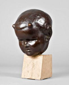 PARZINGER Hans 1800-1900,Kopfstück eines jungen Satyrs mit kindlichen Gesic,1910,Mehlis 2016-08-25