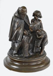 PASCAL François Michel 1810-1882,Stary mnich i dzieci.,Rempex PL 2019-10-30