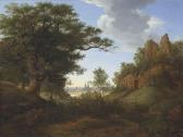 PASCAL Jean Barthelemy,A wooded landscape with ruins and a view of Cologn,Christie's 2016-09-27