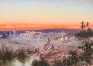 pascal paul 1867-1945,Carthage, scène animée aux ruines antiques,1897,Thierry-Lannon FR 2021-05-08