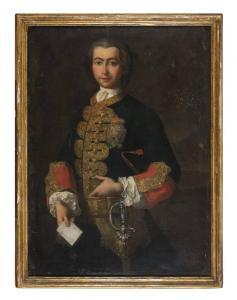 PASCALETTI Giuseppe 1688-1737,RITRATTO DI GIOVANE NOBILE CON STEMMA DEL REGNO ,19th century,Babuino 2019-12-17