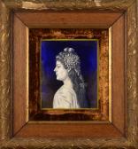 PASCAULT B,Profil de femme à la fleur dans les cheveux,1903,Etienne de Baecque FR 2014-02-05
