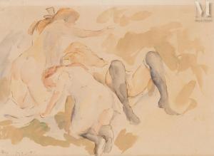 PASCIN Jules 1885-1930,Etude de trois nus ou La sieste,Millon & Associés FR 2024-04-23