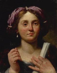 PASINELLI Lorenzo 1629-1700,A PORTRAIT OF A LADY, POSSIBLY A SIBYL, BUST LENGT,Sotheby's 2018-01-31