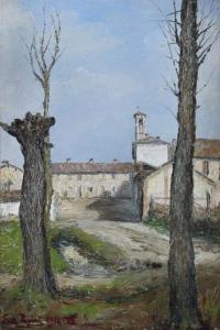 PASINI Lazzaro,Molinasso frazione di Pavia lungo la strada di Tor,1934,Meeting Art 2016-05-04