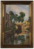 PASINI Lazzaro 1861-1949,Naviglio milanese,1930,Wannenes Art Auctions IT 2020-06-23
