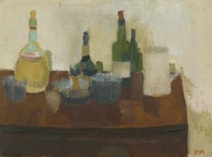 PASMORE Victor 1908-1998,STILL LIFE WITH WINE BOTTLES,1936,Sotheby's GB 2016-11-22