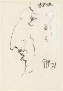 PASOLINI Pier Paolo 1922-1975,Caricatura di Roberto Longhi,Bertolami Fine Arts IT 2022-01-18