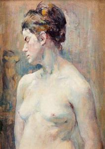 PASQUIER Oulda 1889,Buste de jeune femme,Horta BE 2019-10-14