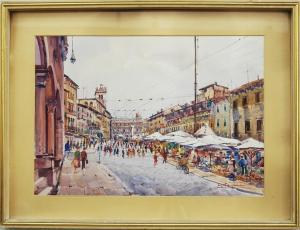 PASQUINI Luigi 1897-1977,Verona, Piazza delle Erbe,Il Ponte Casa D'aste Srl IT 2012-07-09