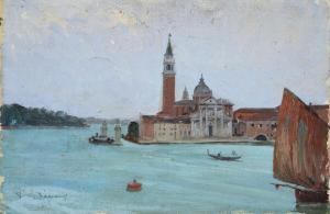Passaro Paolo Emilio 1878-1956,Veduta della Chiesa di San Giorgio,1911,Galleria Pananti Casa d'Aste 2023-02-17