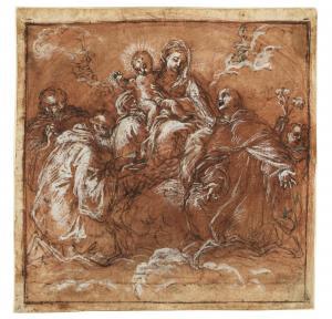 PASSERI Giuseppe 1654-1714,The Virgin and Child with saints and angels (recto,Christie's 2023-07-04