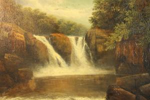 PASSEY Charles Henry 1818-1894,Landscape. Waterfall,1893,Criterion GB 2023-09-04
