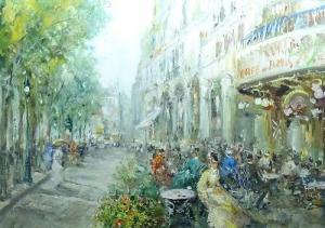 PASSONI Mario 1929,Parisian Street Scene,Shapes Auctioneers & Valuers GB 2017-08-05