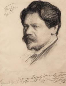 PASTERNAK Leonid Ossipovich 1862-1945,Portrait of Mikhael Itzhakovich Press,1922,Hindman 2022-05-10