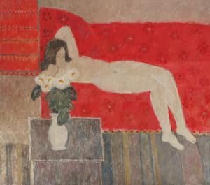 PASTINA Ovidiu 1934,Nude with flowers,2014,Artmark RO 2014-07-10