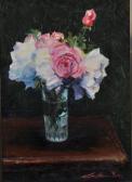PASTOR BURGALET Guillermo,Roses in a Glass Vase,Shapes Auctioneers & Valuers GB 2010-07-03