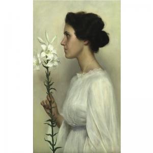 PASTORE Margherita Pastore 1800-1800,profil de jeune fille au lys,Sotheby's GB 2004-09-29