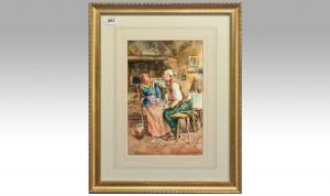 PASTORELLI A,Couple Seated In A Kitchen,Gerrards GB 2012-10-18